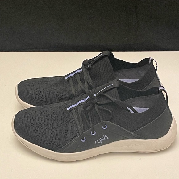 RYKA EMPOWER LACE BLACK RUNNING SHOE SNEAKER LACE UP SLIP ON WOMEN’S SIZE 9.5 W - Picture 1 of 10